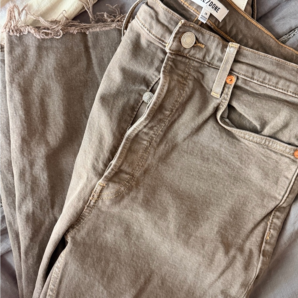 Re/Done Tan Denim Jeans